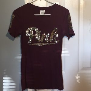 Burgundy PINK sequence top